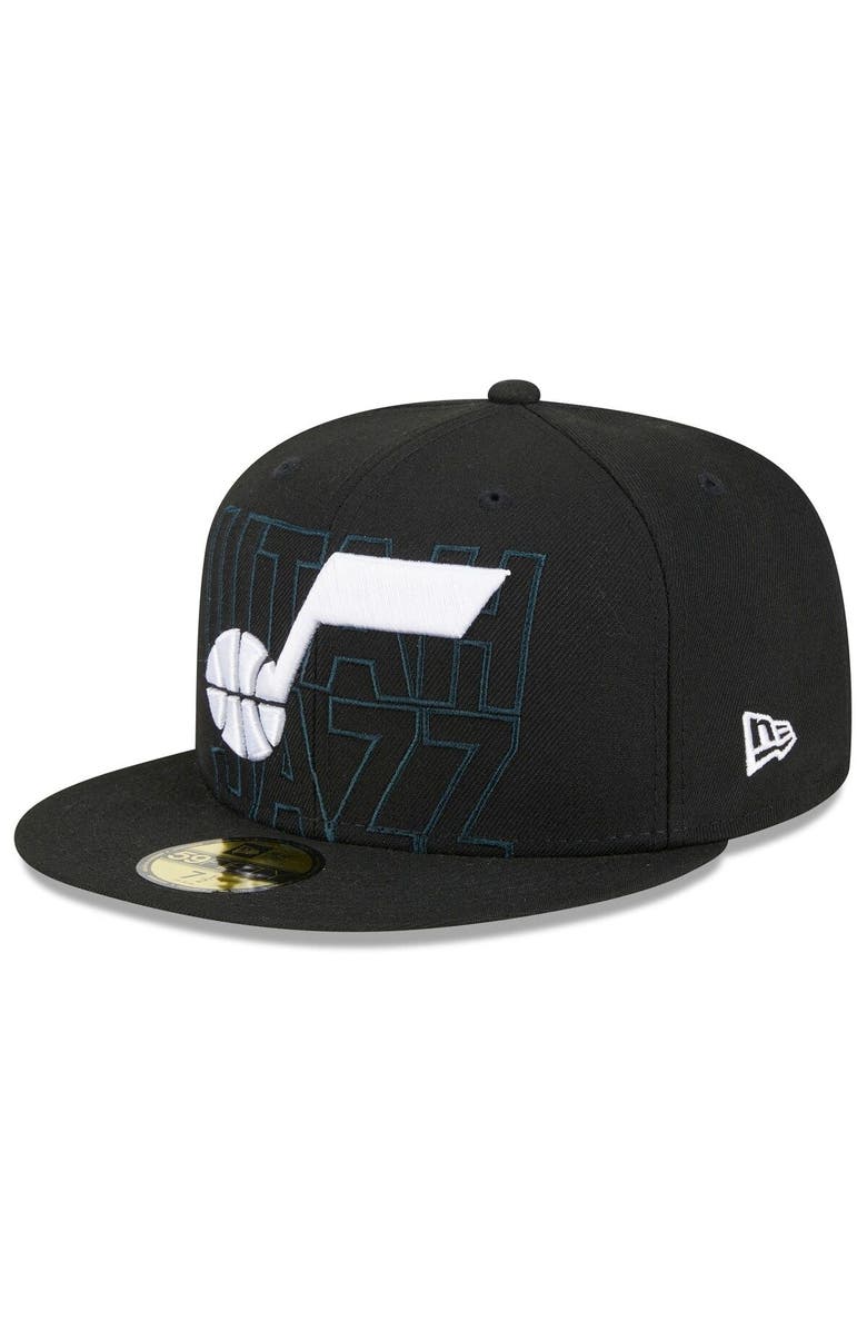 New Era Men's New Era Black Utah Jazz 2023 NBA Draft 59FIFTY Fitted Hat, Main, color,