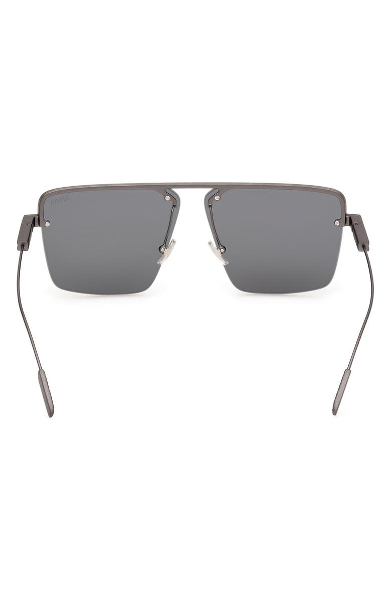 ZEGNA 61mm Geometric Sunglasses, Alternate, color, 