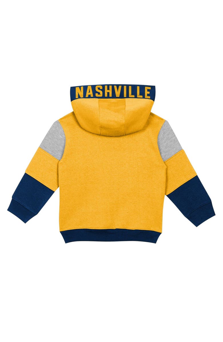 Outerstuff Toddler Gold/Navy Nashville Predators Big Skate Fleece Pullover Hoodie and Sweatpants Set, Alternate, color, 