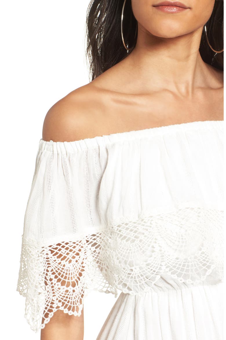 Off the Shoulder Dress, Alternate, color, IVORY