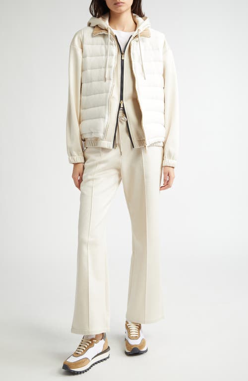 Eleventy Linen Blend Down Puffer Vest In White