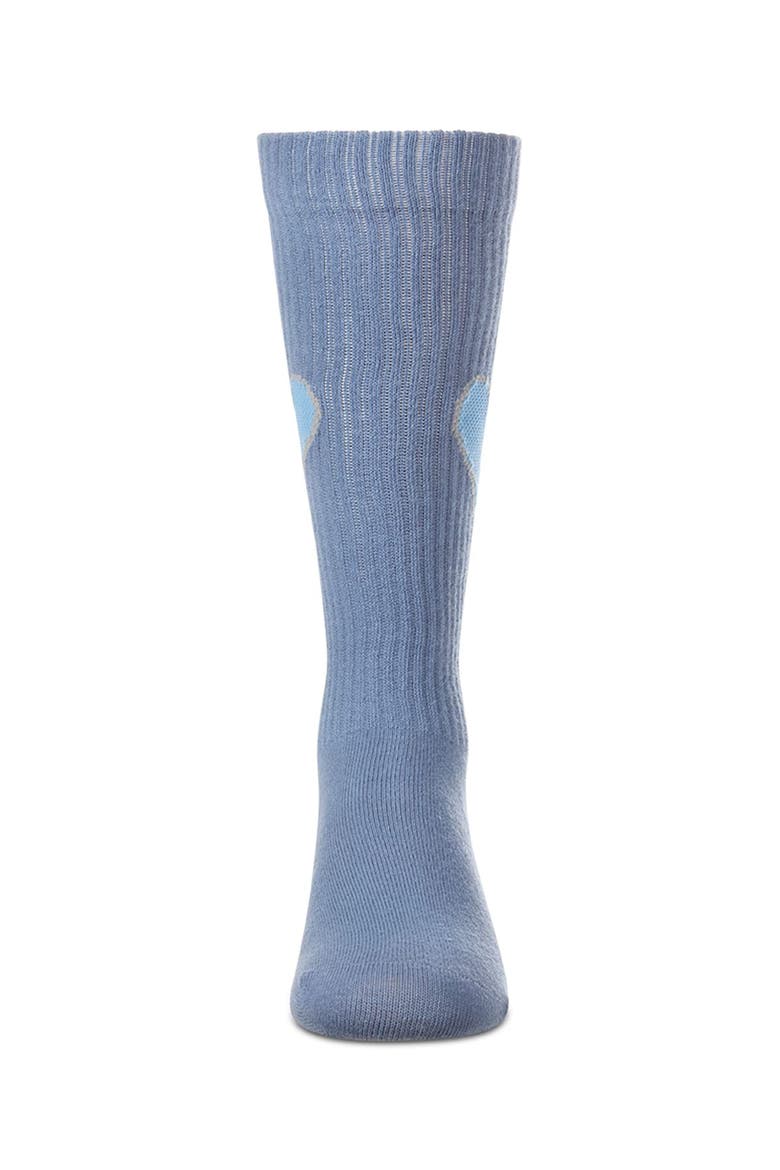 Filled Heart Ribbed Novelty  Knee High Sock, Alternate, color, Denim