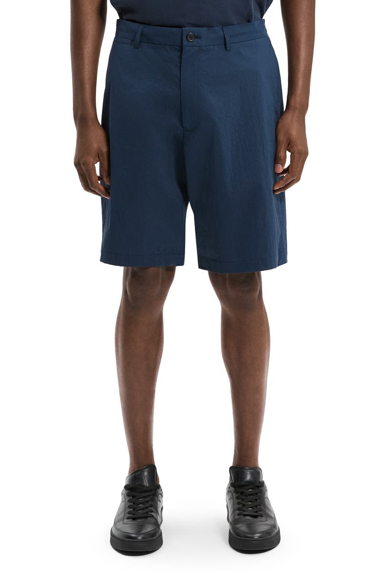 Flat Front Nylon Bermuda Shorts, Main, color, NOCTURNE NAVY