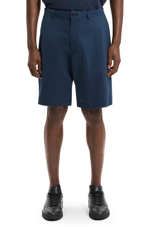 Flat Front Nylon Bermuda Shorts