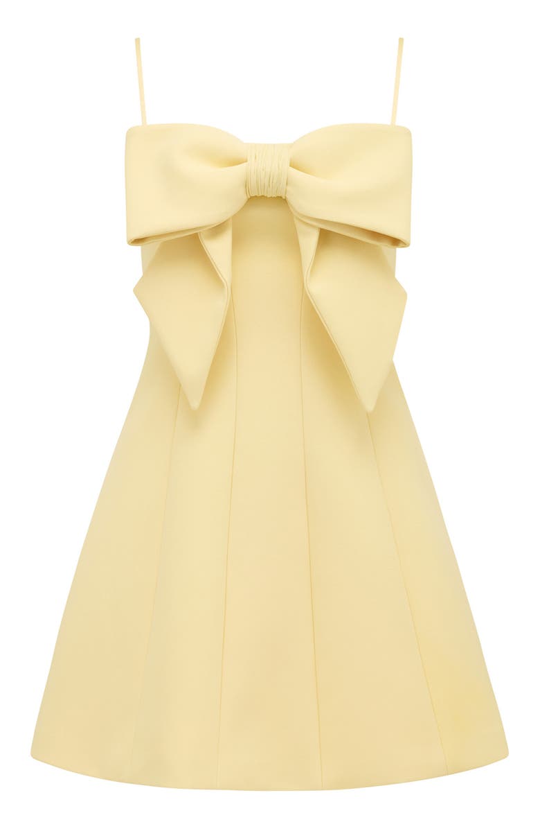 Ever New Hayley Bow Front Cocktail Minidress, Alternate, color, Aspen Gold