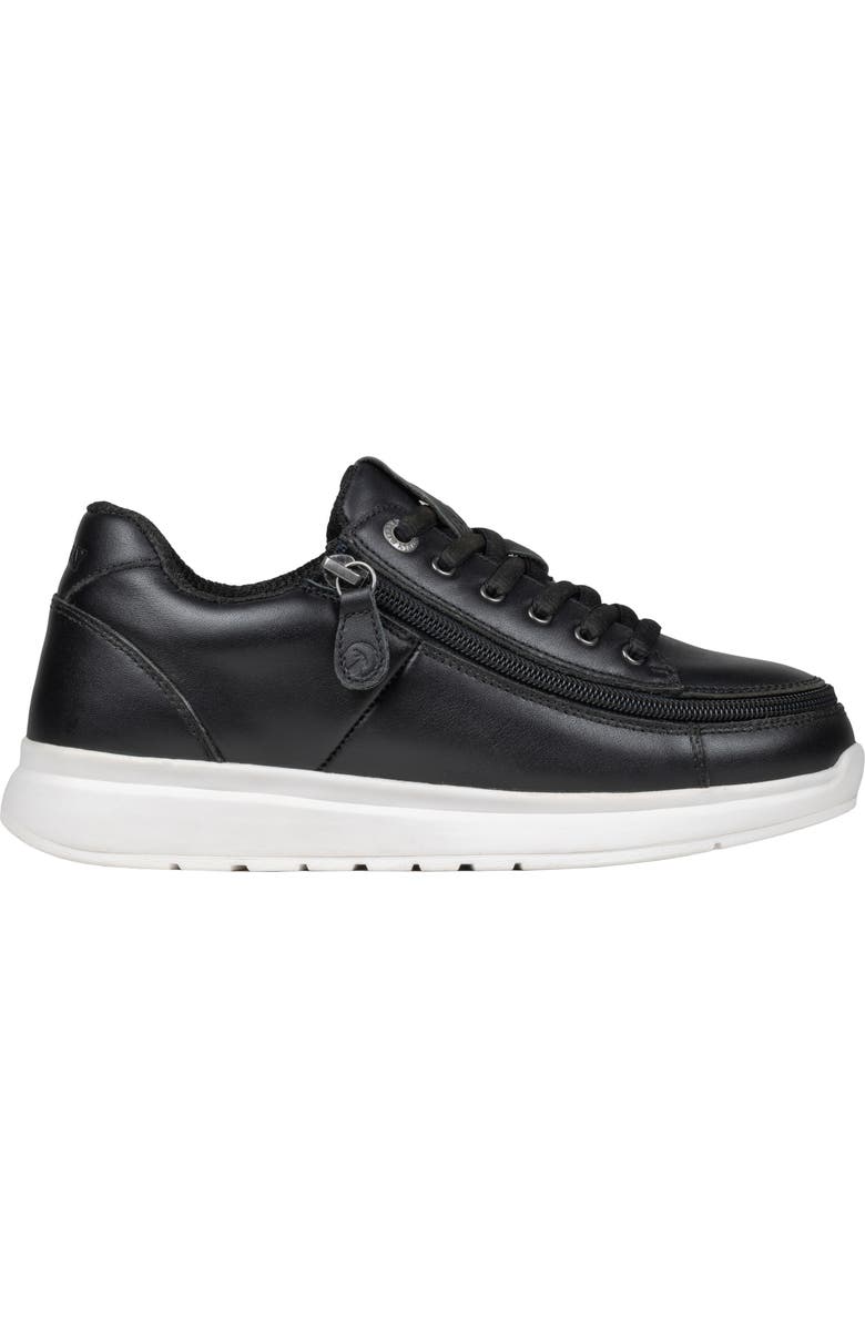 BILLY Footwear Comfort Plush Zip Around Sneaker, Main, color, Black Leather