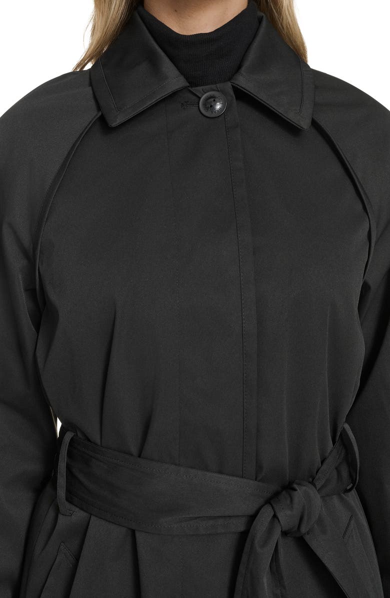 Cole Haan Water Resistant Twill Coat, Alternate, color, Black