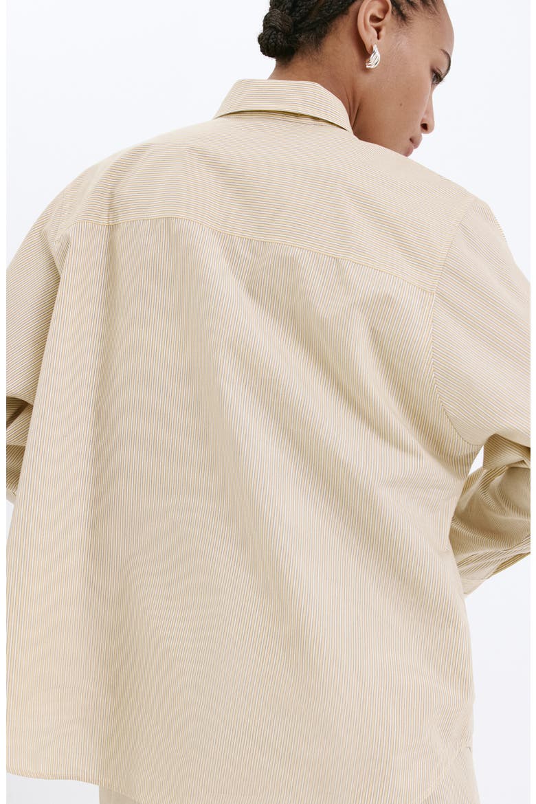 Striped Poplin Shirt, Alternate, color, PASTEL YELLOW