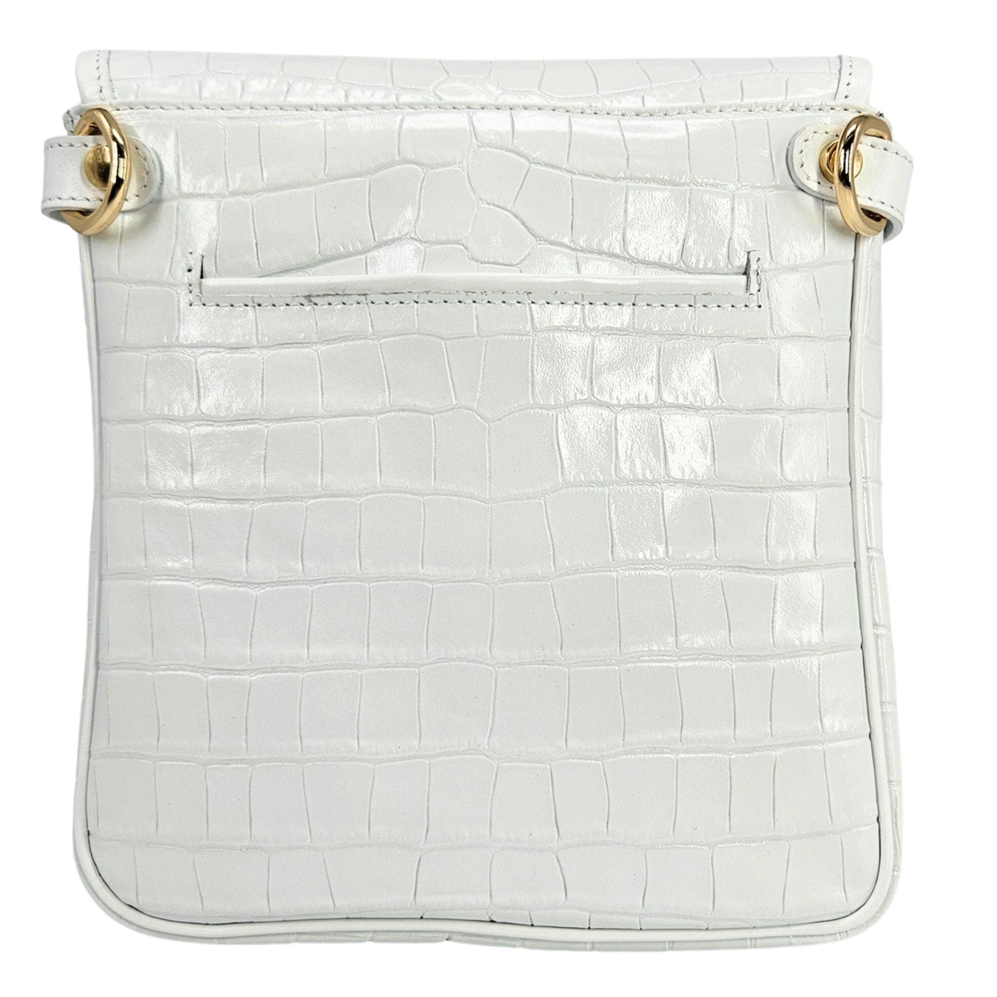 Madison Maison Moc Croc Crossbody Bag, Alternate, color, Off-White