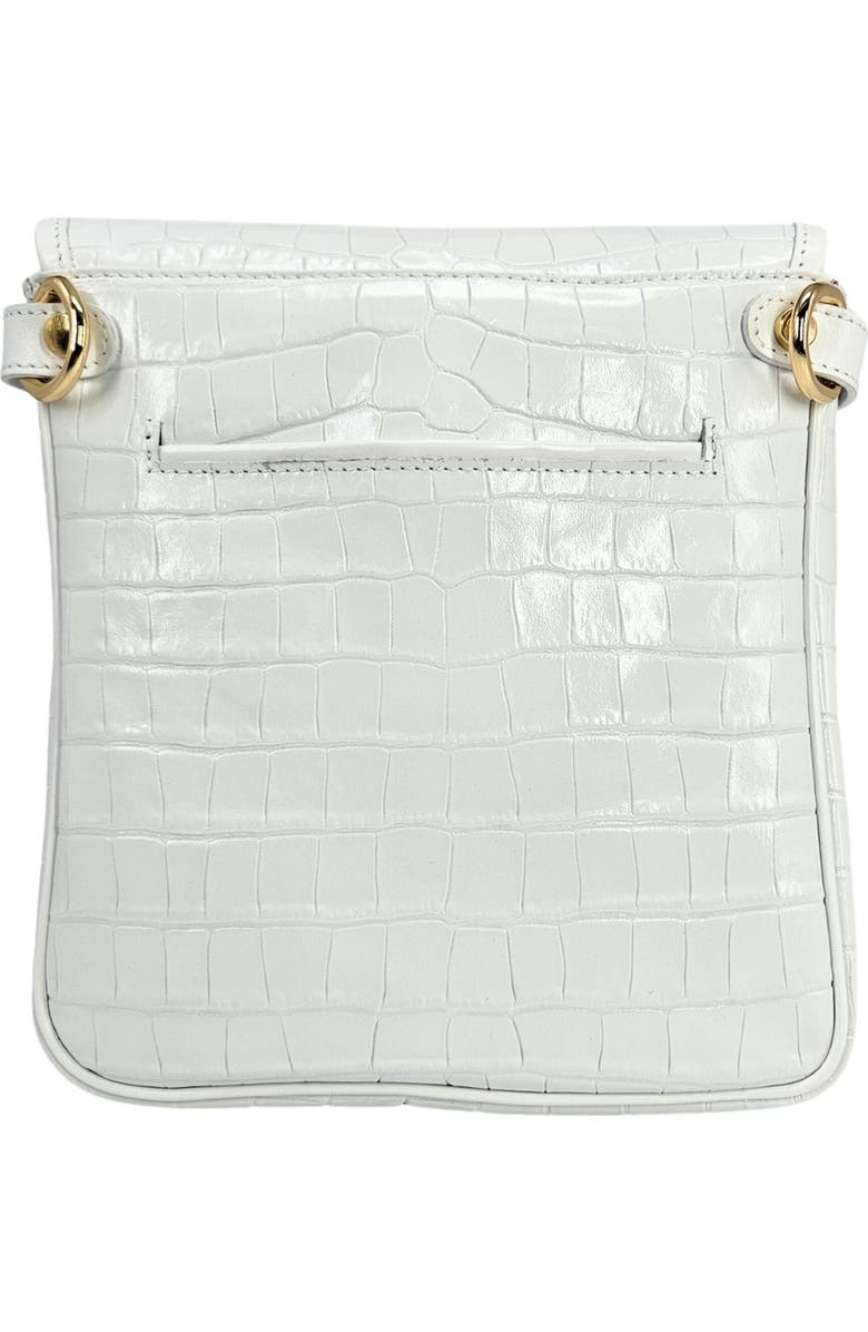 Madison Maison Moc Croc Crossbody Bag, Alternate, color, Off-White