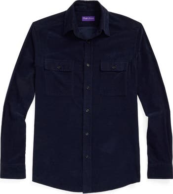 人気海外ブランドアイテム｜ファッション通販 Ralph Lauren Button Corduroy Cashmere & Cotton Label Purple トップス