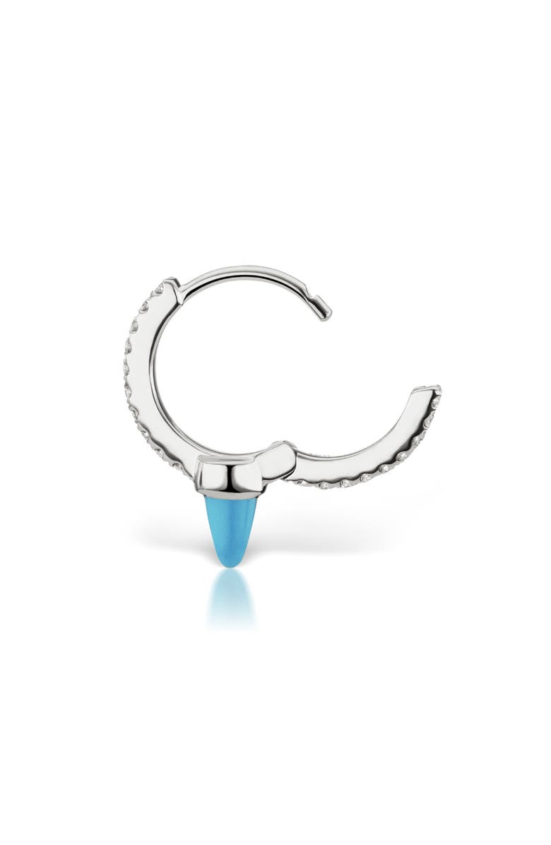 MARIA TASH Single Short Spike Turquoise & Diamond Eternity Clicker, Alternate, color, 