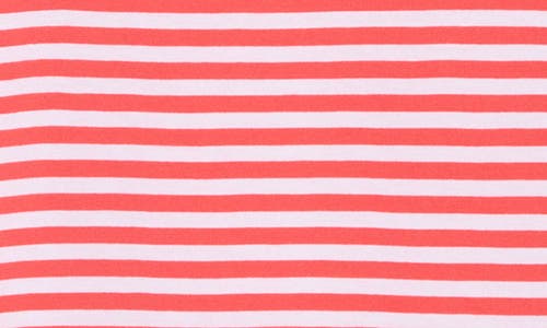 Caslon ® Stripe Envelope Neck Knit Top In Red Bittersweet- White Stripe