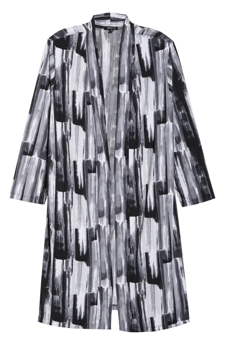 Vikki Vi Brushstroke Print Duster, Alternate, color, Brushstroke
