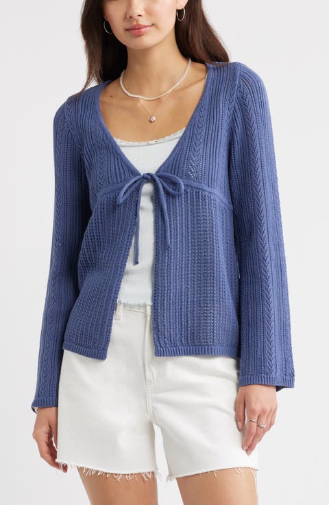 Openstitch Tie Front Cardigan