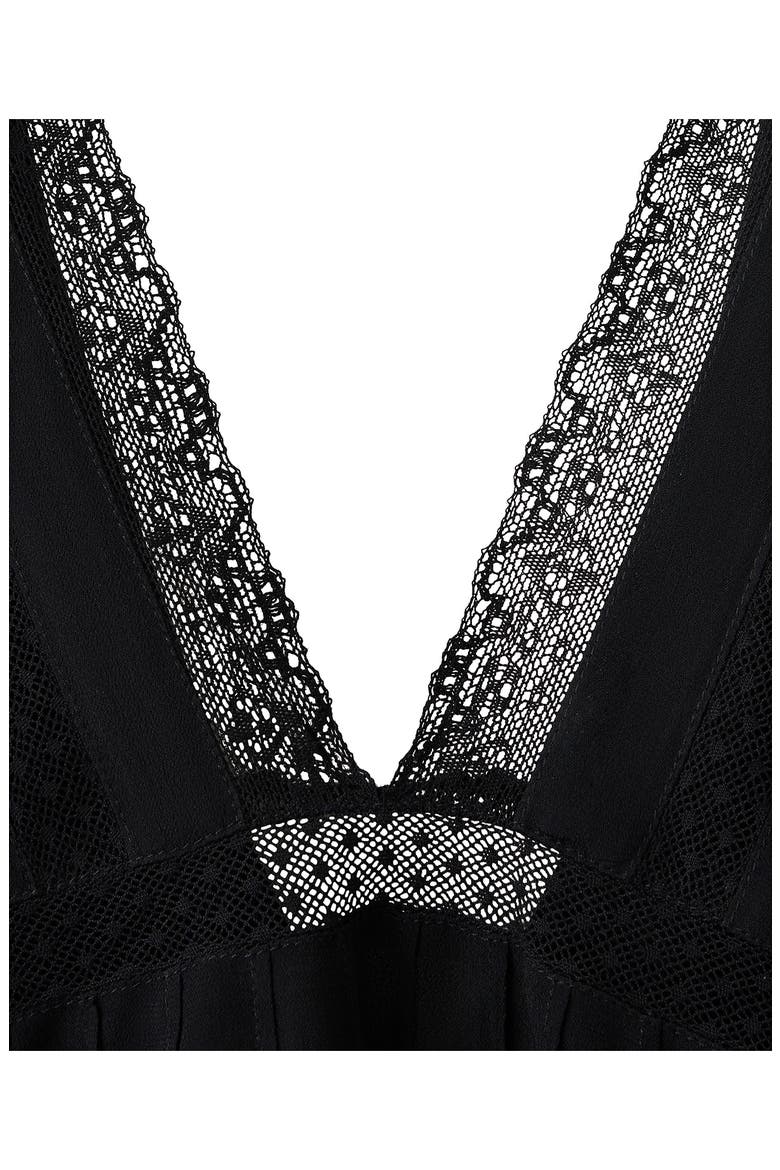 Lou Lace Detailed Top, Alternate, color, BLACK