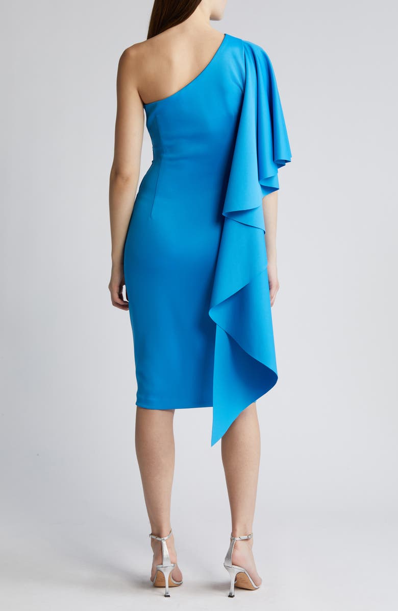 Black Halo Odella One-Shoulder Sheath Cocktail Dress, Alternate, color,