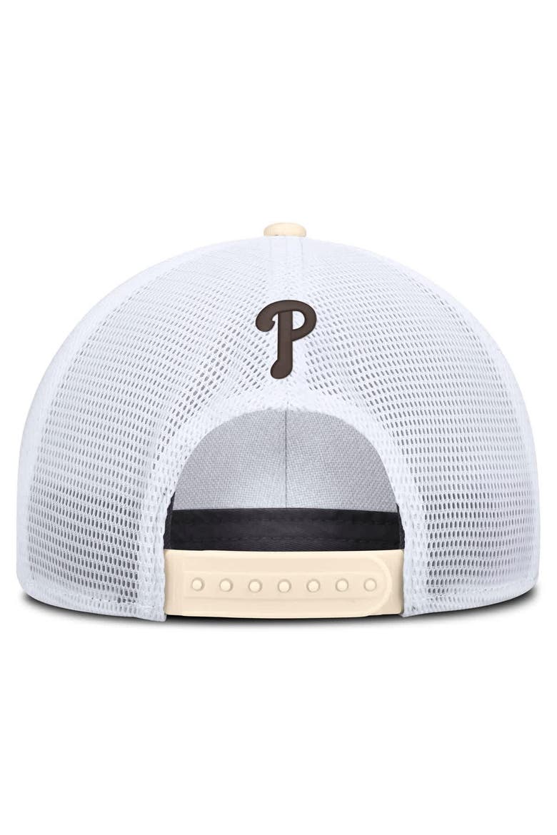Men's Nike Natural/White Philadelphia Phillies Rise Dri-FIT Trucker Adjustable Hat​, Alternate, color, Natural