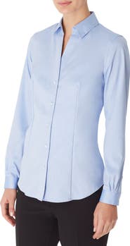 Jones New York Solid Button-Up Cotton Shirt