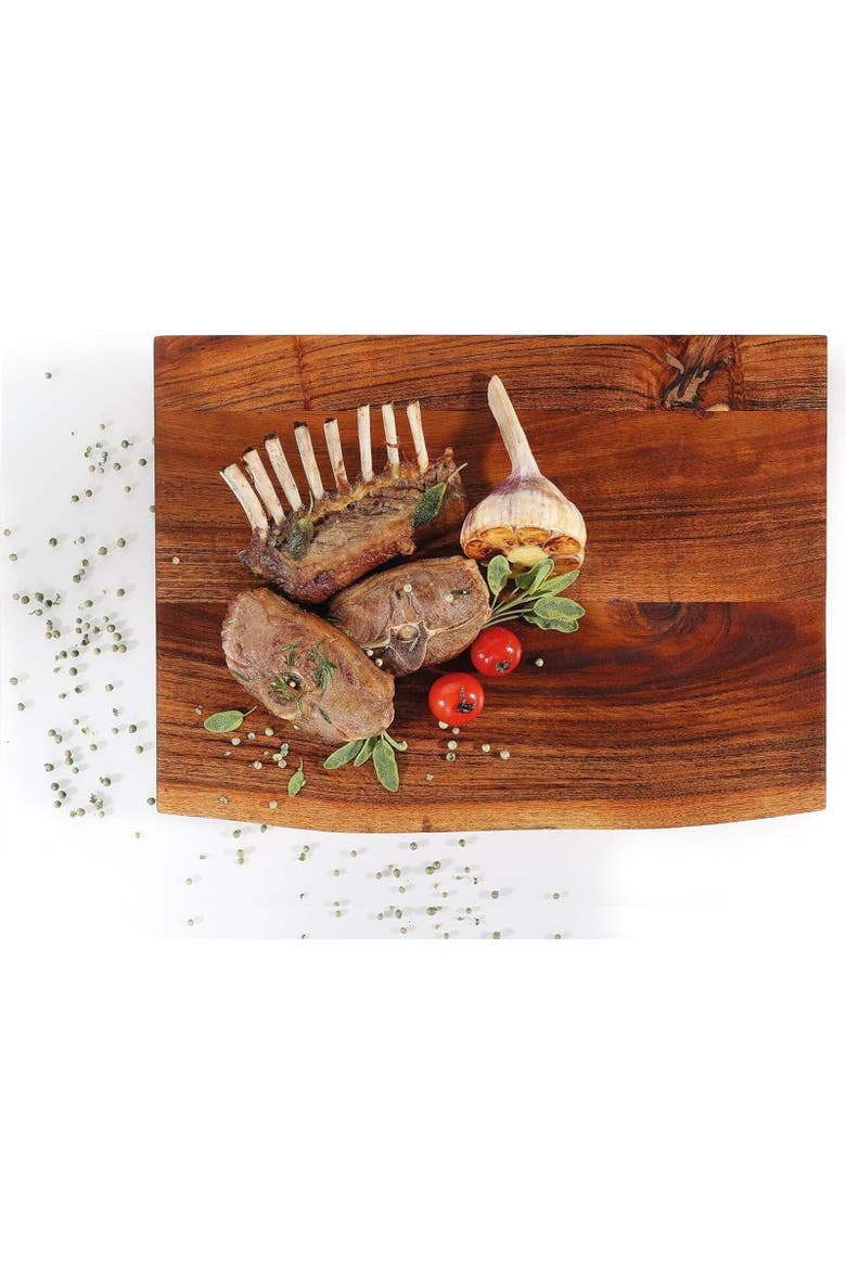 Chopping Board Made of Acacia Wood, Alternate, color, Brown