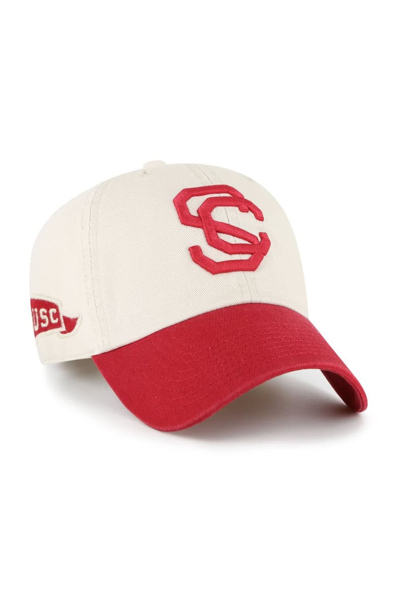 Men's '47 Cream USC Trojans Grand Stand Clean Up Adjustable Hat, Main, color, Cream