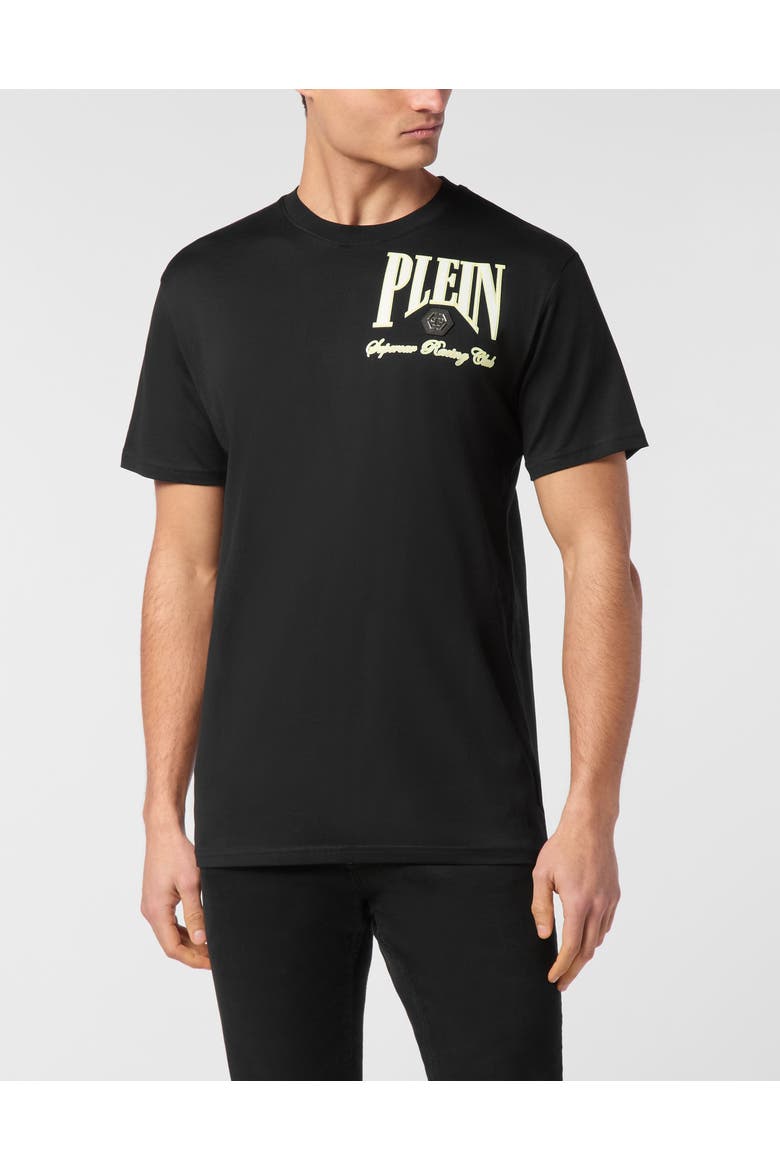 T-Shirt Round Neck Ss Supercar Racing Men, Main, color, black