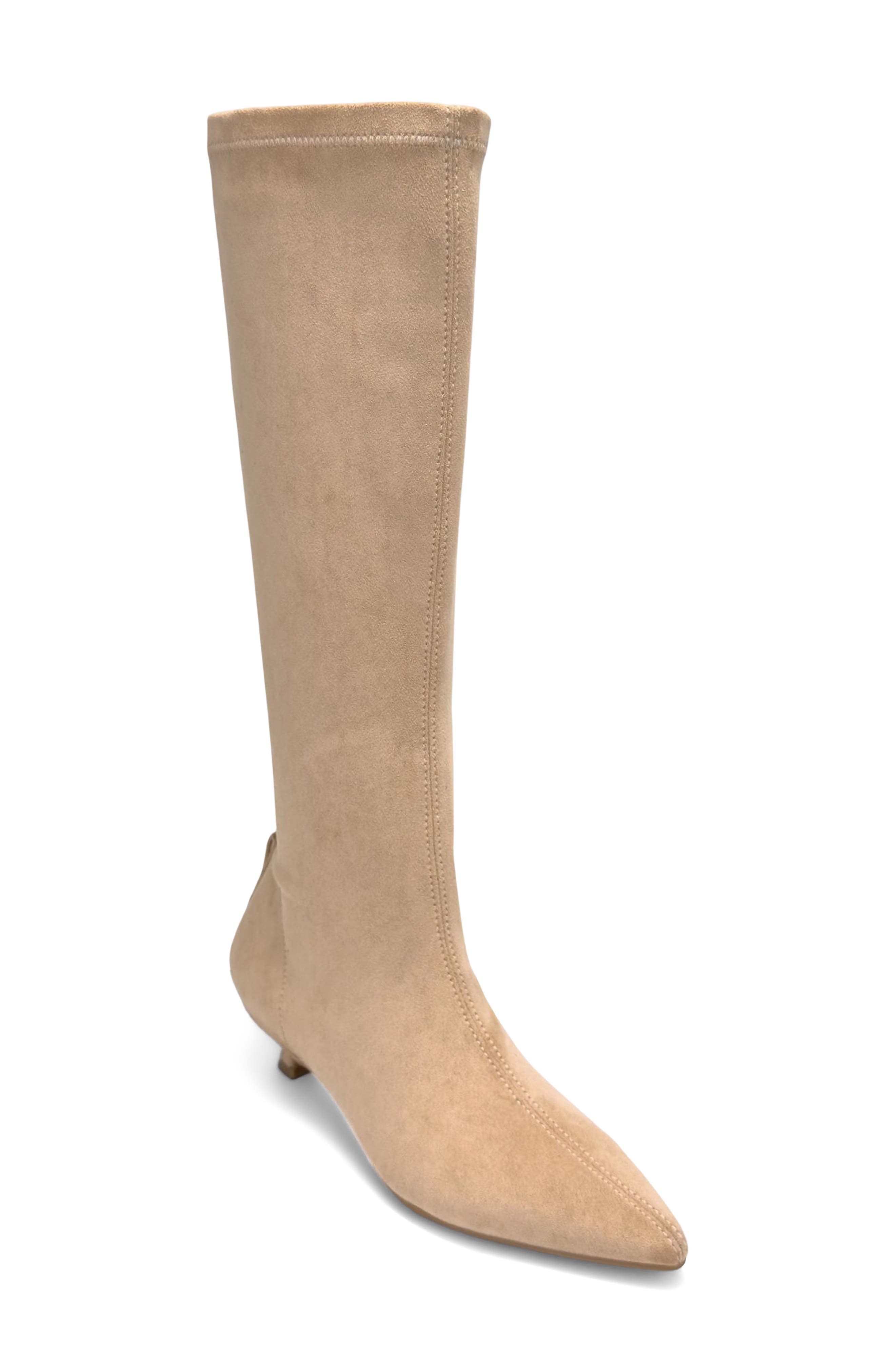 Richie Faux Leather Knee High Boot, Main, color, CAMEL