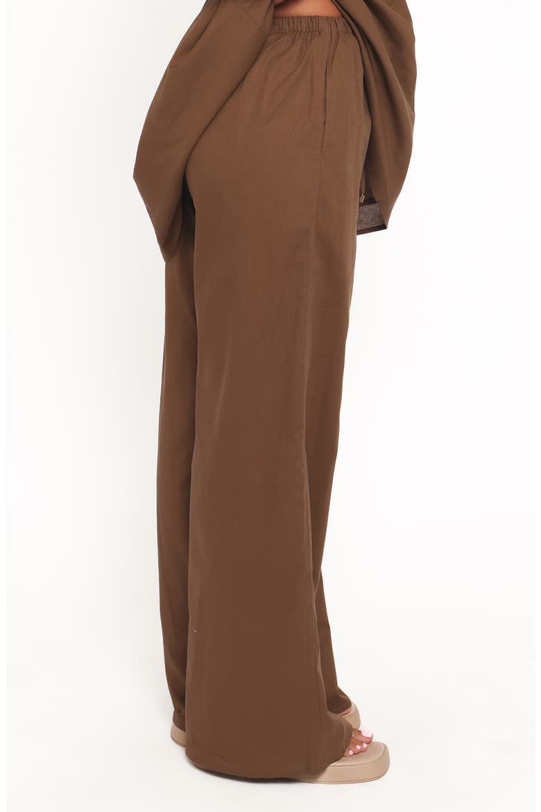 Ember Strapless Cotton & Linen Tunic Top, Alternate, color, BROWN