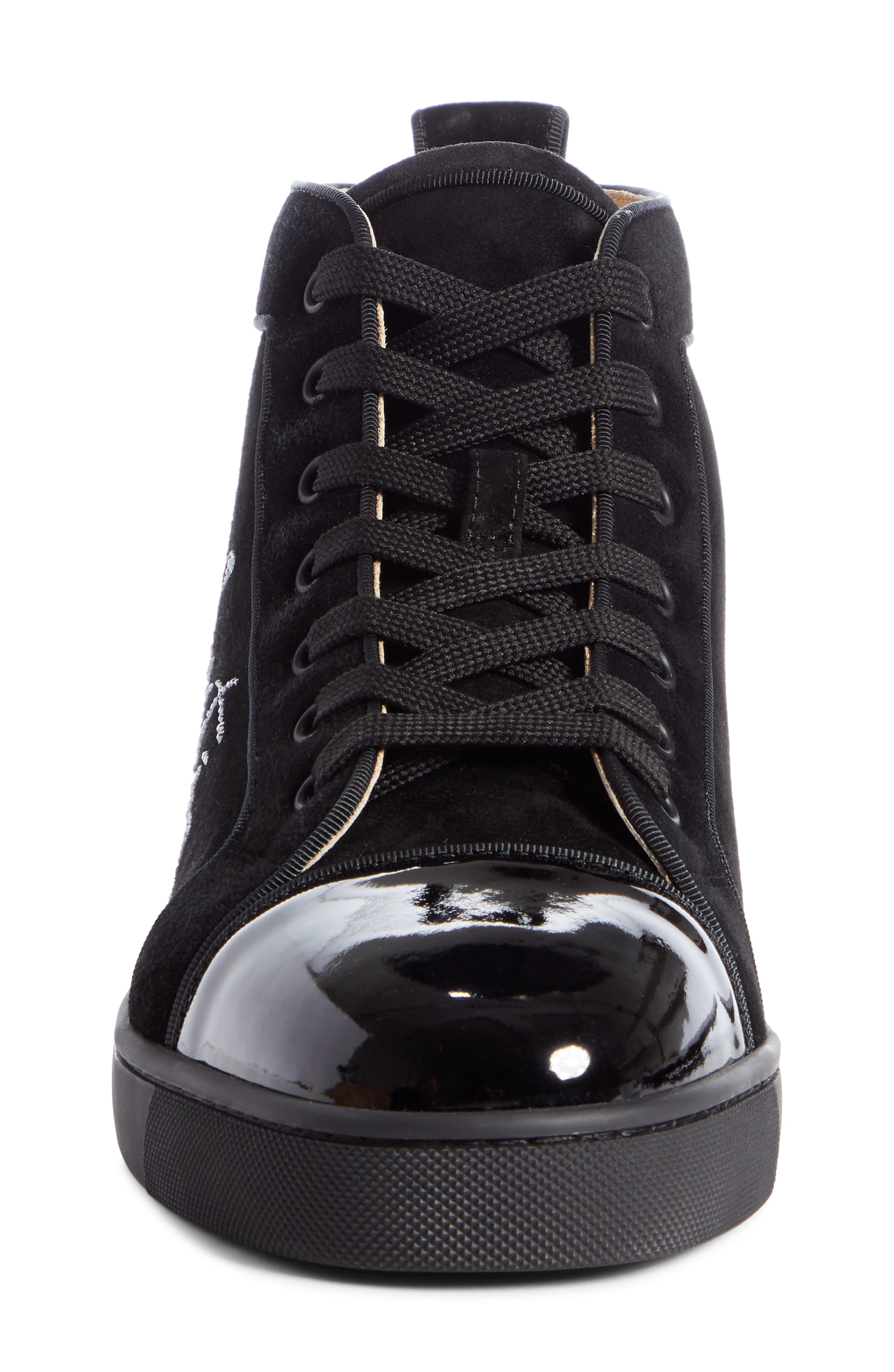 Christian Louboutin Louis Strass Sneaker, Alternate, color, 