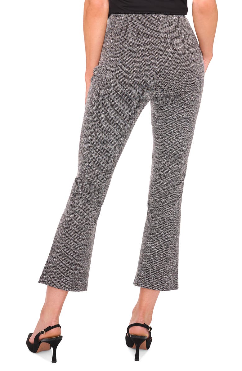 Halogen<sup>®</sup> Herringbone Kick Flare Pants, Alternate, color, Rich Black