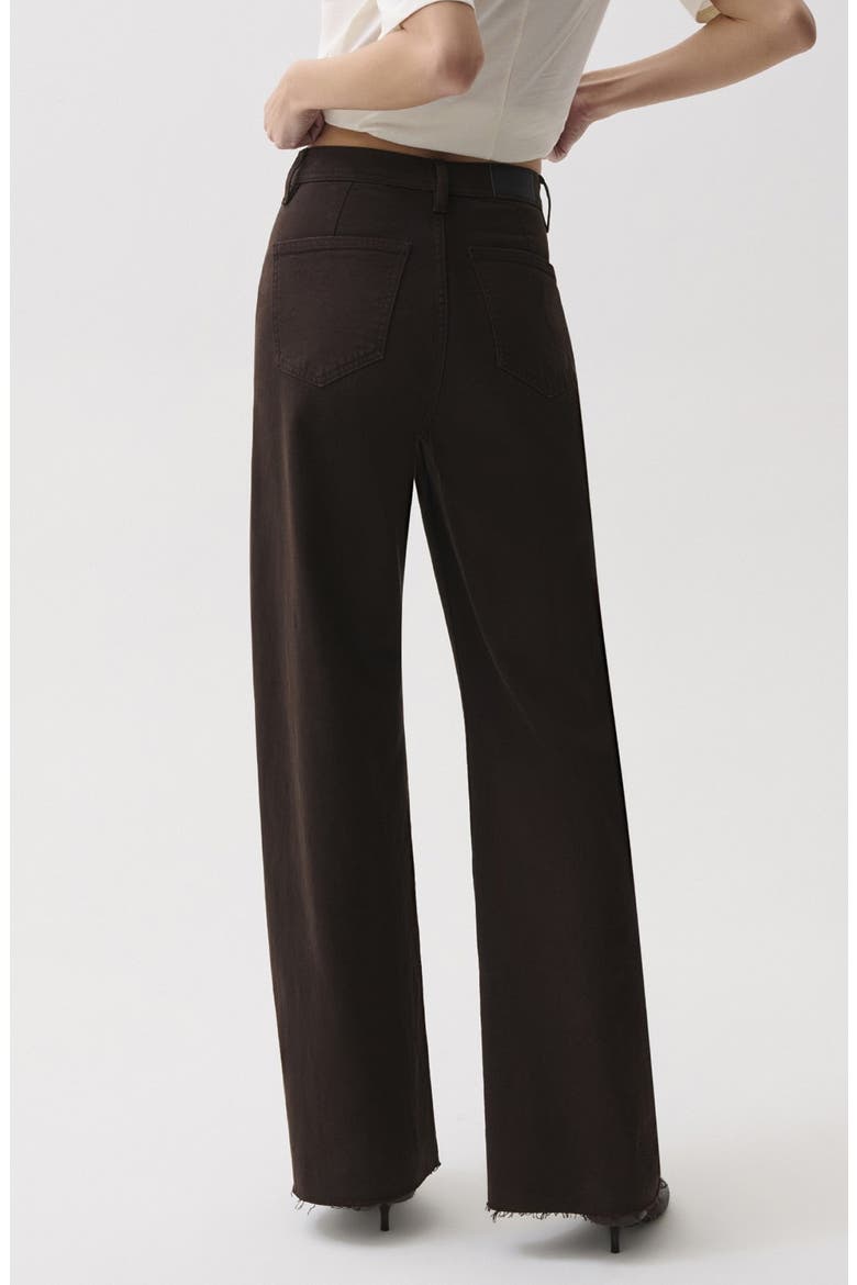 Penny High Waist Wide Leg Petite Jeans, Alternate, color, MOCHA