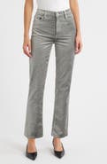 FRAME Le Sleek Velvet Ankle Straight Leg Pants