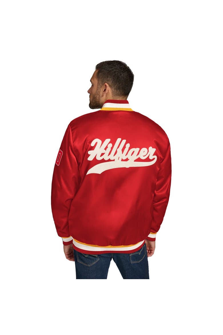 Men's Tommy Hilfiger Red Kansas City Chiefs Dante Full-Snap Satin Jacket, Alternate, color, Red