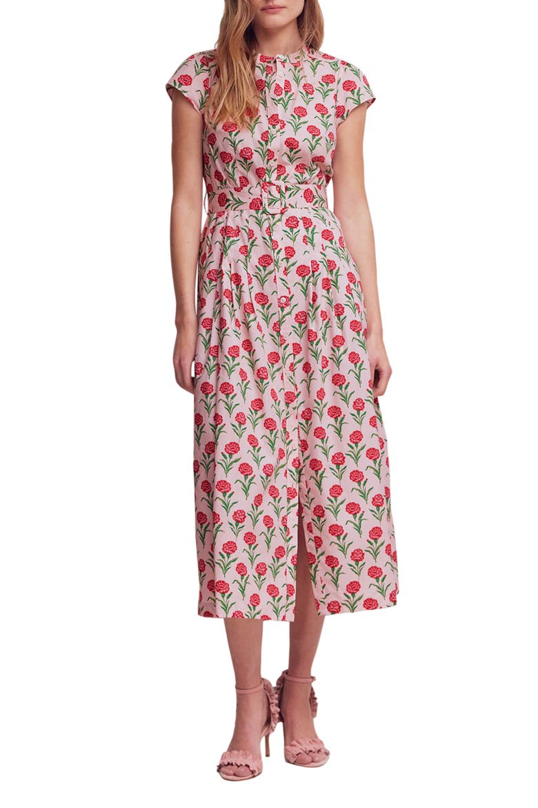 Arabella Cotton Maxi Dress, Main, color, PINK CARNATION STEM