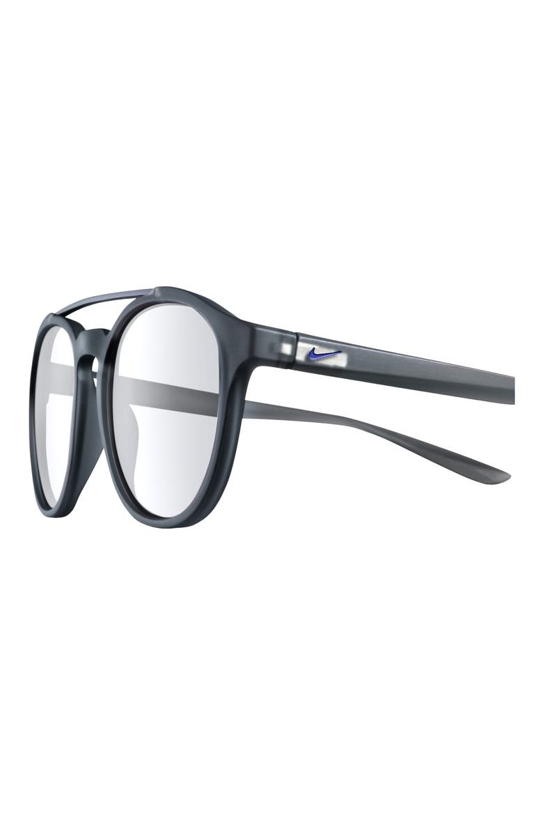 Kismet 54mm Round Blue Light Blocking Glasses, Alternate, color, MATTE COOL GREY/ BLUE LIGHT