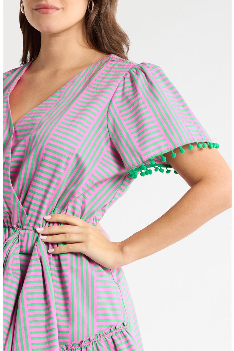 Valda Tiered Ruffle Minidress, Alternate, color, PINK-GREEN-MULTI