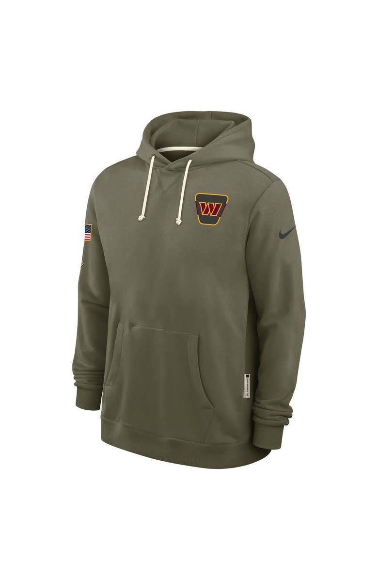 Nike Men's Nike Olive Washington Commanders 2025 Salute to Service Sideline Standard Issue Dri-FIT Hoodie, Alternate, color, Olive