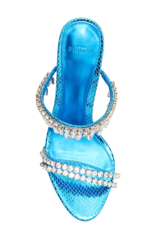 Alexandre Birman Crystal Fringe Sandal In Blue