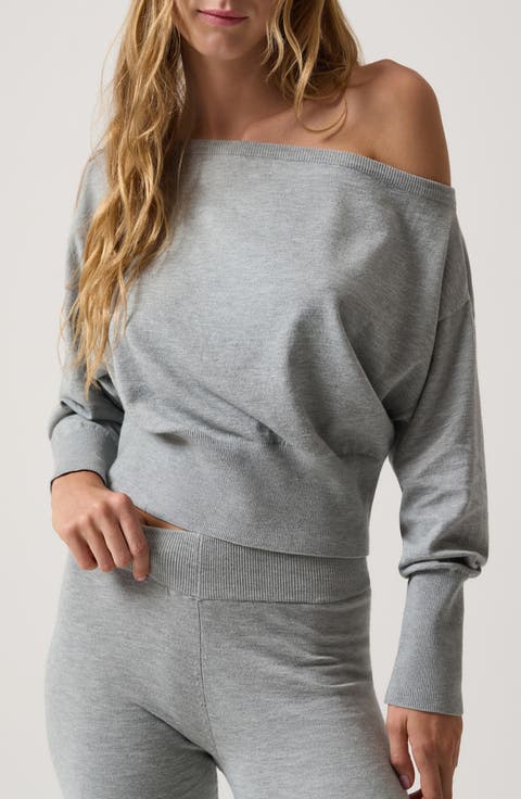 Jules Off the Shoulder Cotton Sweater