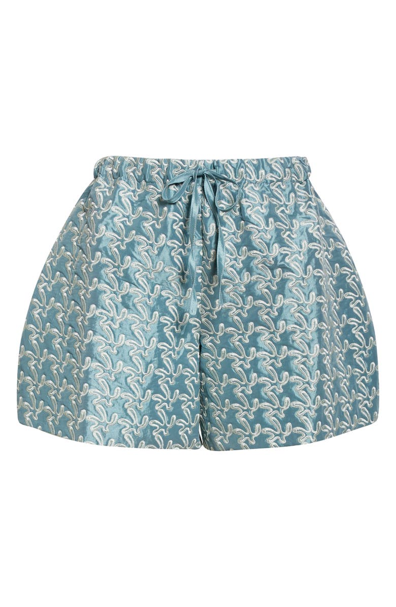 Kika Vargas Ela Quilted Star Silk Blend Taffeta Drawstring Shorts, Alternate, color, 