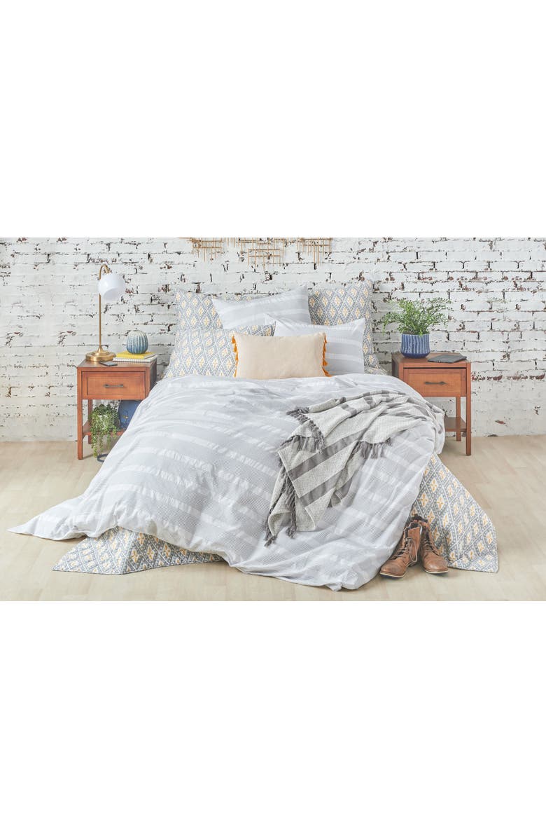 carol & frank 20" x 26" Mason Standard Wide Stripe Geometric Decorative Bedding Pillow Sham, Alternate, color, White