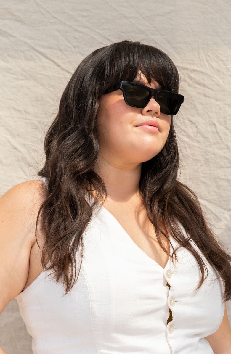 Mohala Eyewear Keahi 65mm Low Nose Bridge Wide Width Oversized Square Sunglasses, Alternate, color, 