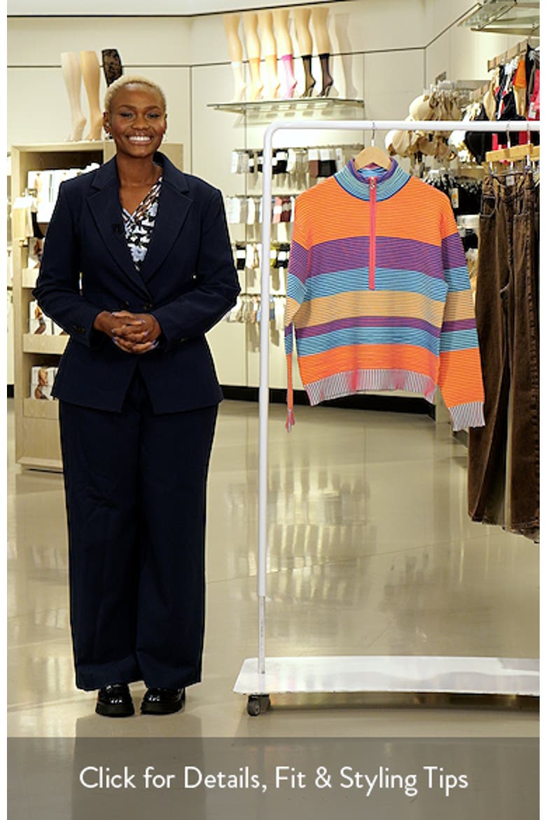 Lainey Stripe Half Zip Sweater video