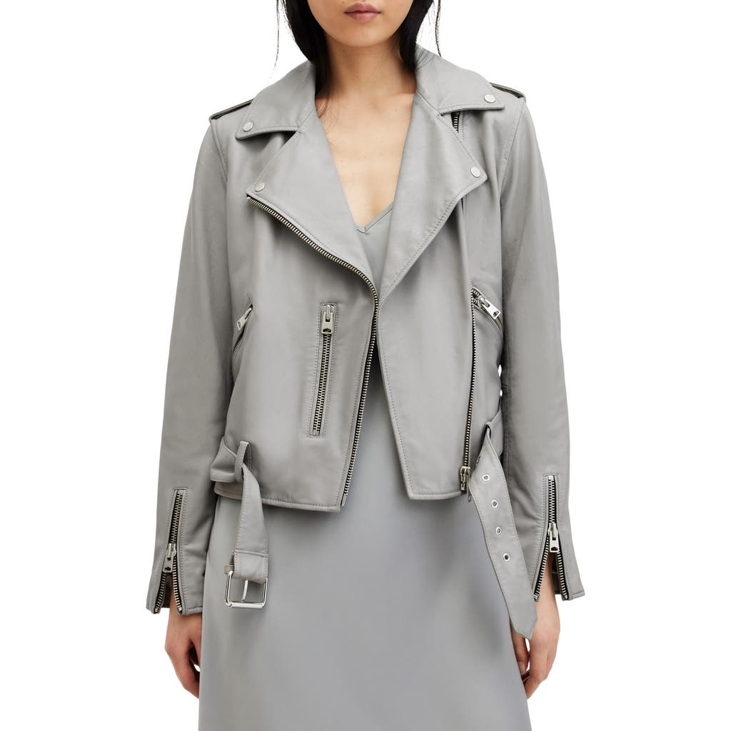 Allsaints Balfern Belted Leather Biker Jacket
