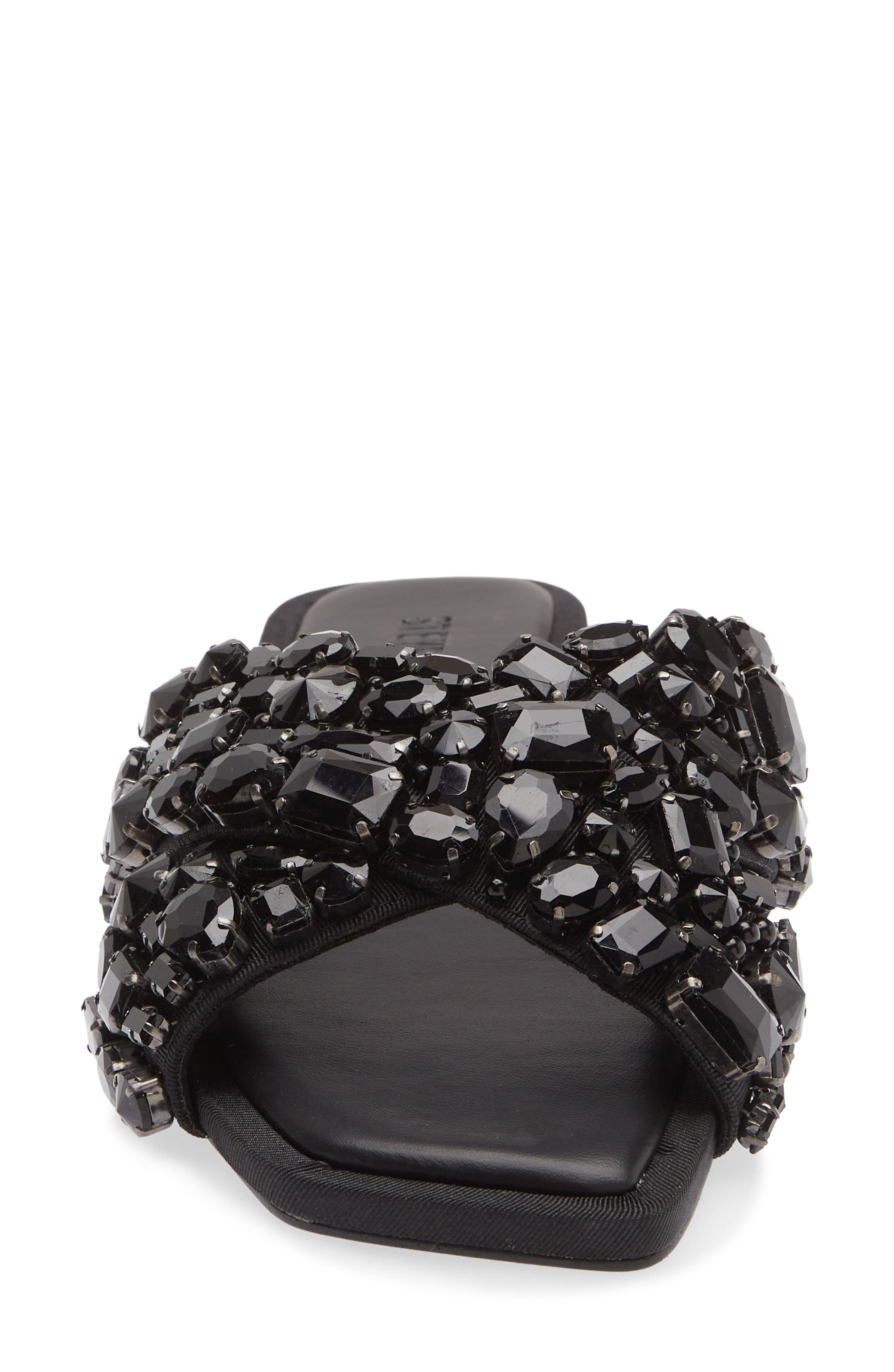 Levity Crystal Embellished Sandal, Alternate, color, BLACK