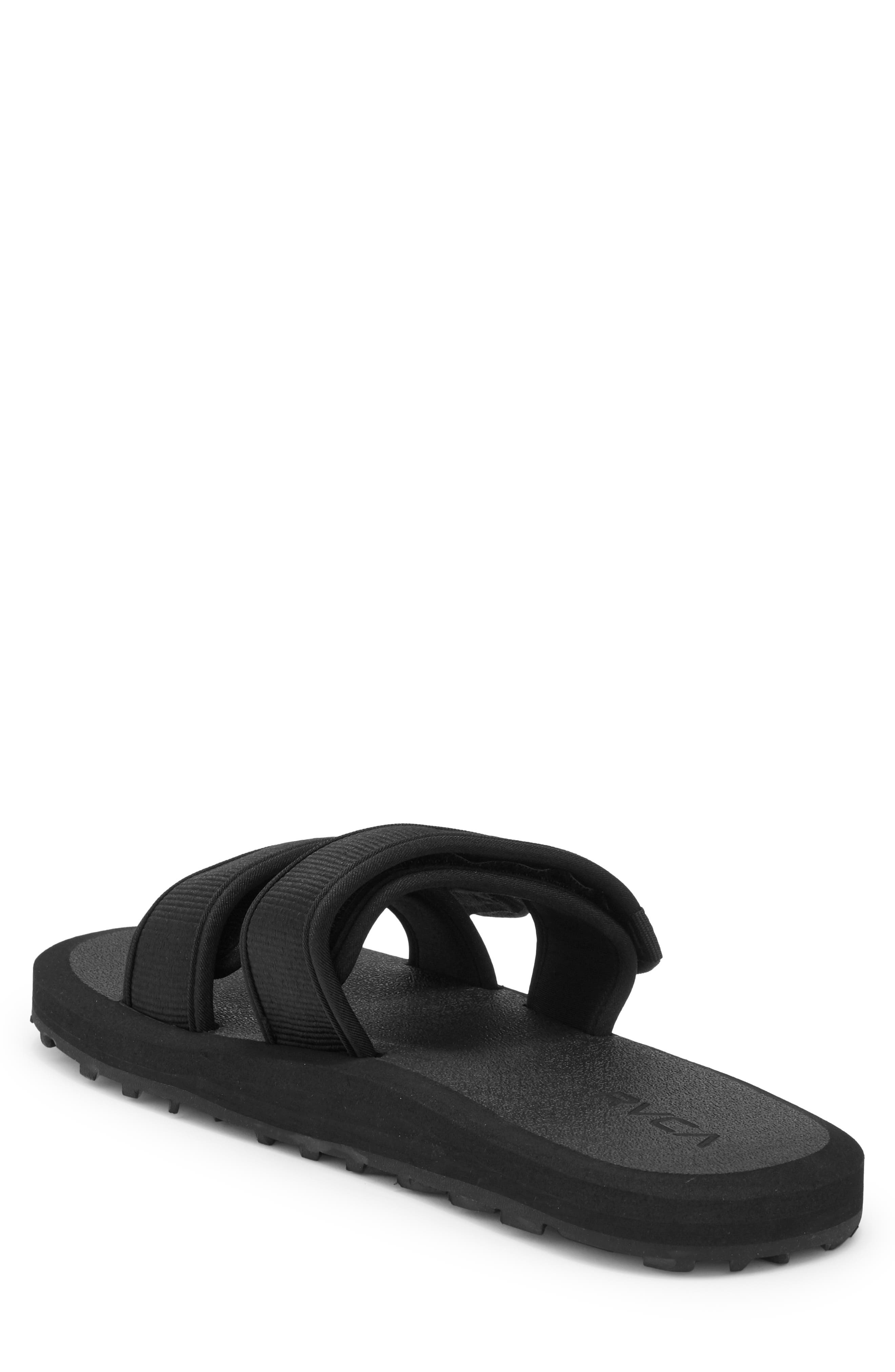 RVCA Peak Slide Sandal, Alternate, color, Black