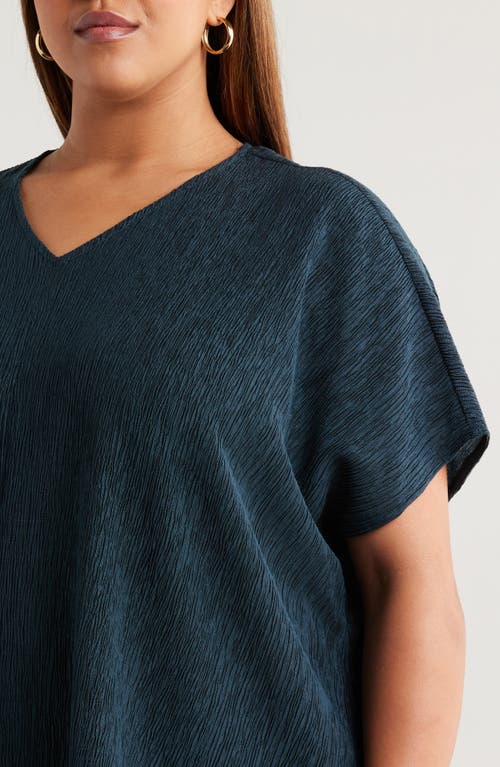 Eileen Fisher Boxy V-neck Top In Black