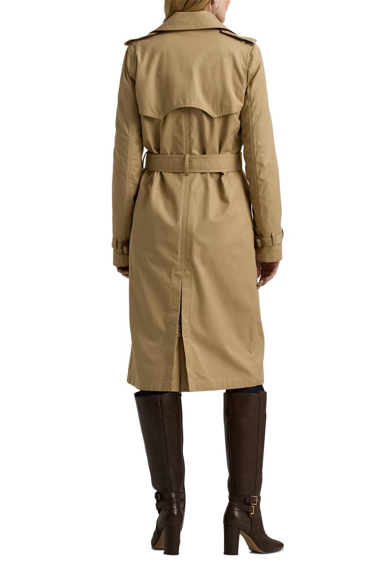Water Repellent Belted Twill Trench Trench Coat, Alternate, color, BIRCH TAN