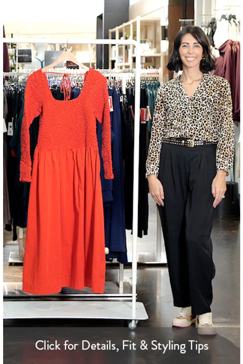 Malinda Smocked Long Sleeve Organic Cotton Maxi Dress video