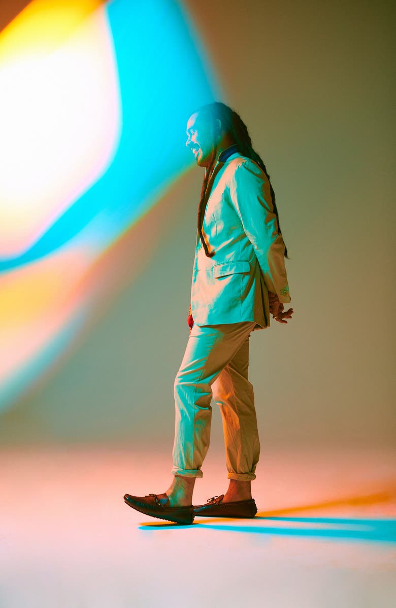 CARLOS SANTANA SFO Leather Driver, Alternate, color, Dark Brown